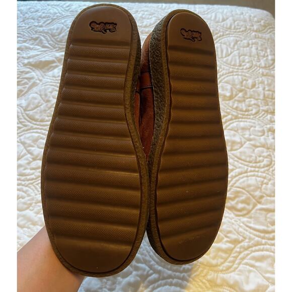 COACH Moto Shearling Turnlock Harness Brown Suede Winter Boot Size 7 - Picture 12 of 12